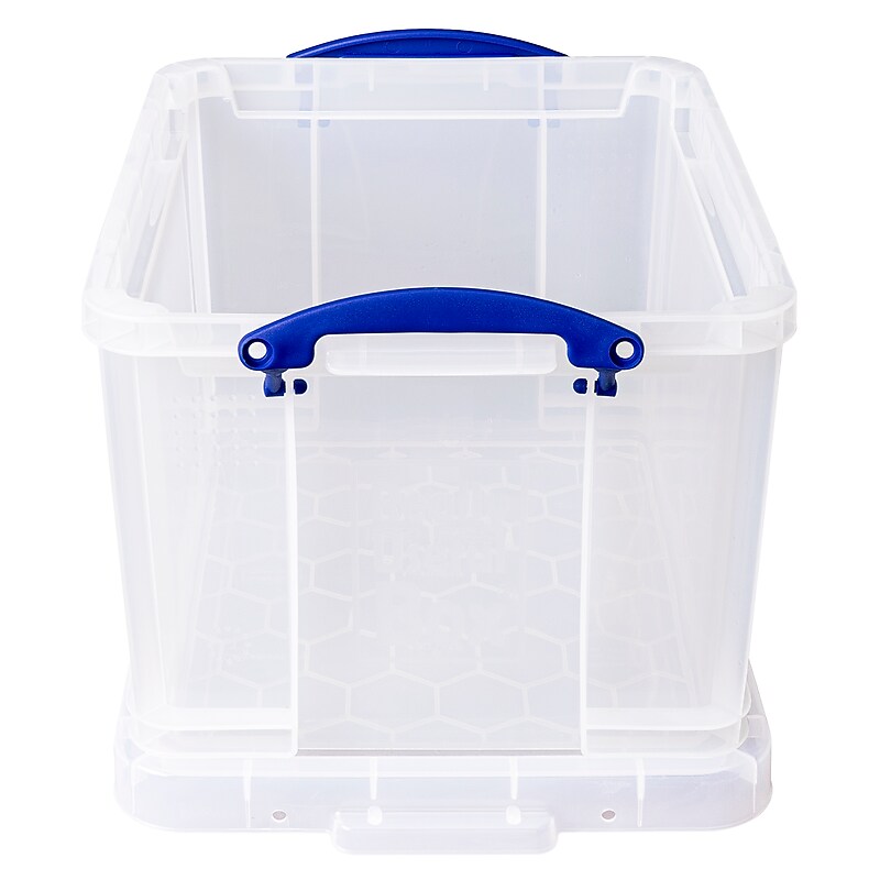 Really Useful Box Locking File Totes, Letter/Legal Size, Clear (32CL) image 1