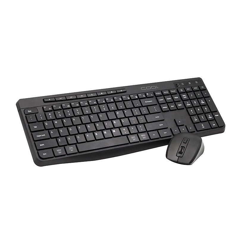 CODi Wireless Keyboard and Optical Mouse Combo, Black (KM-2B1W-R) image 1
