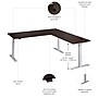 Bush Business Furniture Move 60 Series 72"W L Shaped Adjustable Standing Desk, Black Walnut (M6SL7278BWSK)~#|#~493515E7-54D0-4CCC-8F27FCFD4EBCF37C_sc7