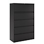 Staples HL8000 Commercial 5 File Drawers Lateral File Cabinet, Locking, Black, Letter/Legal, 42"W (21748D)~#|#~4938BA91-C665-4E65-8C191151D48DA922_sc7