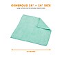Coastwide Professional Microfiber Cloths, 16" x 16", Green, 12/Pack~#|#~493A1DD2-4A25-4FDE-B8CE97A7ED99F440_sc7
