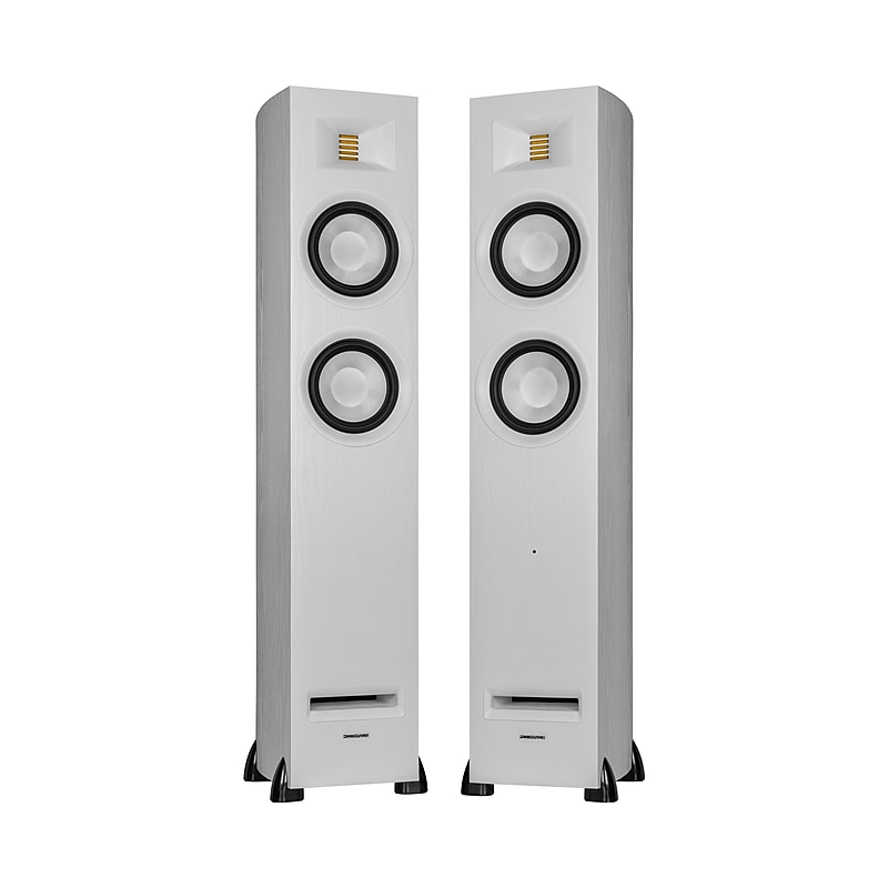 Fluance Ri91 Stereo Bluetooth Floorstanding Tower Speakers with AMT Tweeters, White Ash (RI91WH) image 1