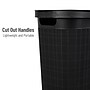 Mind Reader 10.57-Gallon Hamper with Lid, Plastic, Black (40FABHAMP-BLK)~#|#~493DFD61-72A1-4D2B-98D501B80883C3F9_sc7