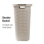 Mind Reader 15.8 Gallon Hamper with Lid, Plastic, Ivory, 3/Pack (3PK60HAMP-IVO)~#|#~493F6B1F-6DCC-4B33-9BAB63410D3063AA_sc7