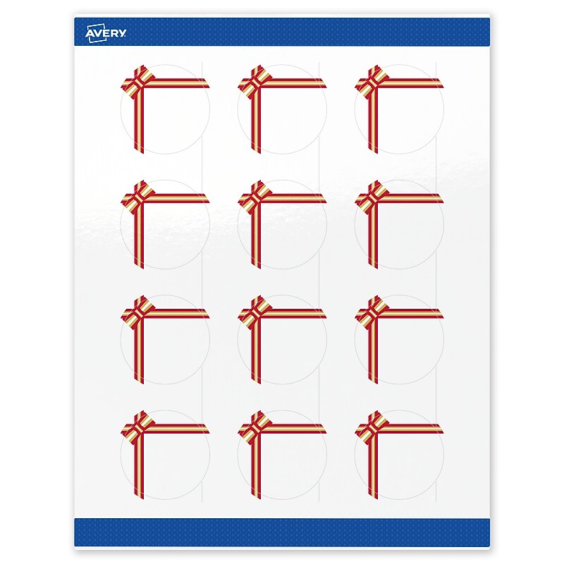 Avery Circle Multipurpose Labels, 2" Dia., White, 120/Pack (19479370581) image 1