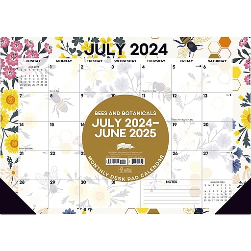20242025 Willow Creek Bees and Botanicals 17" x 12" Academic Monthly