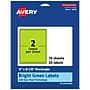 Avery Printable Rectangle Multipurpose Labels, 5" x 8-1/8", Bright Green, 20/Pack (94259)~#|#~494534C4-A591-4F44-900FF0D8BEA65FE7_sc7