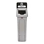 Rubbermaid Commercial Slim Jim Single-Stream Landfill Recycling Station Kit, 23 Gallon, Gray/Black (2185053)~#|#~49493992-E23E-464F-BD506B8E771F1581_sc7