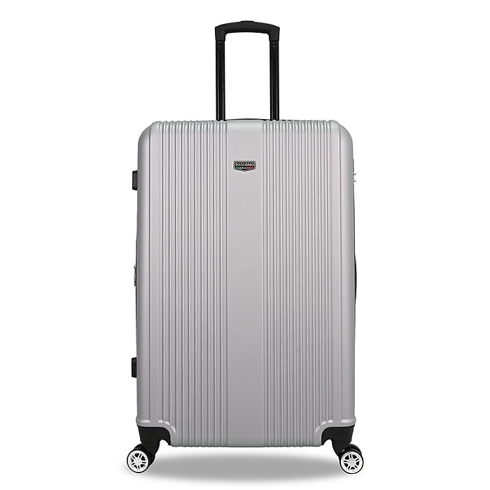 TUCCI 2-Piece Hardside Spinner Carry-On Luggage Set, TSA Checkpoint  Friendly, Silver (S0536-02PC-SLV) | Staples