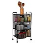 Mind Reader 6-Drawer Office Utility Cart, Black (6DRMESH-BLK)~#|#~494AF946-180B-40F2-9C575DF28445F040_sc7