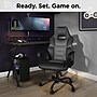 Staples Emerge Vector Luxura Faux Leather Gaming Chair, Black & Gray (61108)~#|#~494B5952-FBD1-478D-BAB0BF38B8F15249_sc7