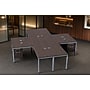 Boss Office Products Simple System 60"W L-Shaped Desk with Pedestal, Driftwood, 4/Set (SGSD019-101)~#|#~494C89C9-BD40-4716-8BE42059F1CE959A_sc7