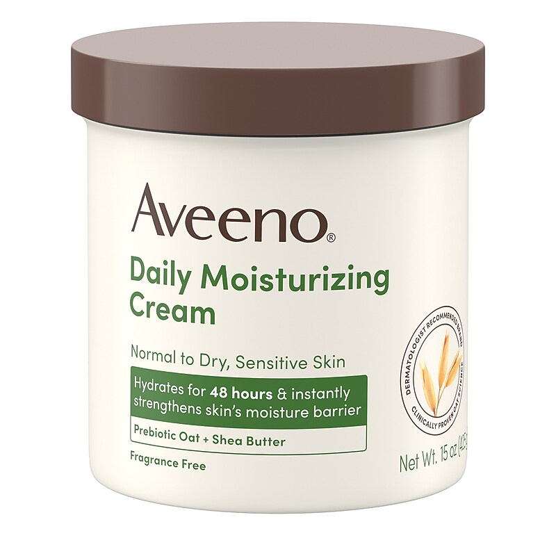 Aveeno Daily Moisturizing Cream for Normal, Dry, Sensitive Skin, 15 oz (202451) image 1