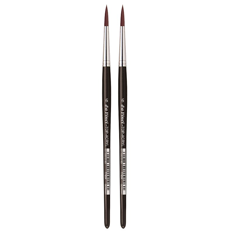 da Vinci TOP-ACRYL Oil and Acrylic Synthetic Bristle, Round Brush, 2/Bundle (DVXVA7785K6-2) image 1