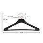 Nahanco 19" Plastic Concave Extra Wide Shouldered Suit Hanger, Black, 50/Pack (H90)~#|#~4959431C-154D-458C-8DA1CD1B3A8EEE3D_sc7