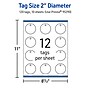 Avery 2" Diameter  Blank Price & Merchandise Tags, White, 120/Carton (95290-GWT10)~#|#~495A8216-93A3-4F8B-8D00D814EFE398ED_sc7