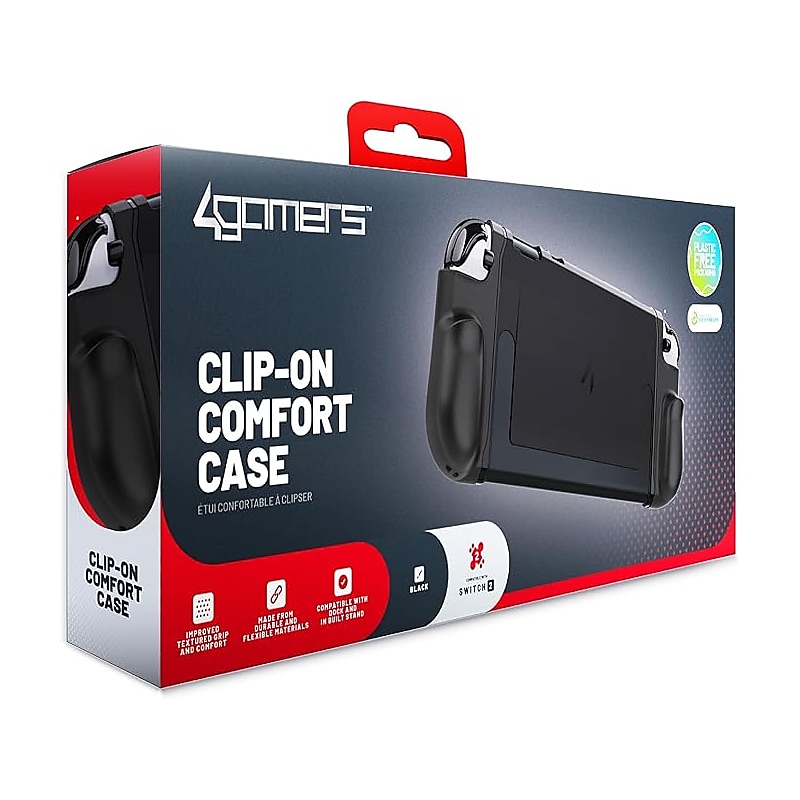 4Gamers Clip-on Console Case, Switch 2 Compatible, Black (S2-CCC-4G) image 1