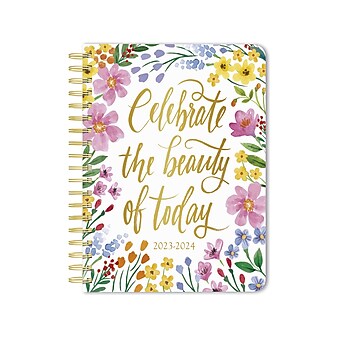 2023-2024 Plato Bonnie Marcus 6" x 7.75" Academic & Calendar Weekly Planner, Multicolor (9781975457389)