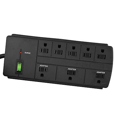 GoGreen Power 8 Outlet Surge Protector, 6′ cord, Black (GG-18316BK) Simolary simolary.com