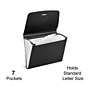 Staples Reinforced Plastic Accordion File, 7-Pocket, Letter Size, Black (TR51811)~#|#~496619F7-ADFD-4BCA-8A09813709643B0F_sc7