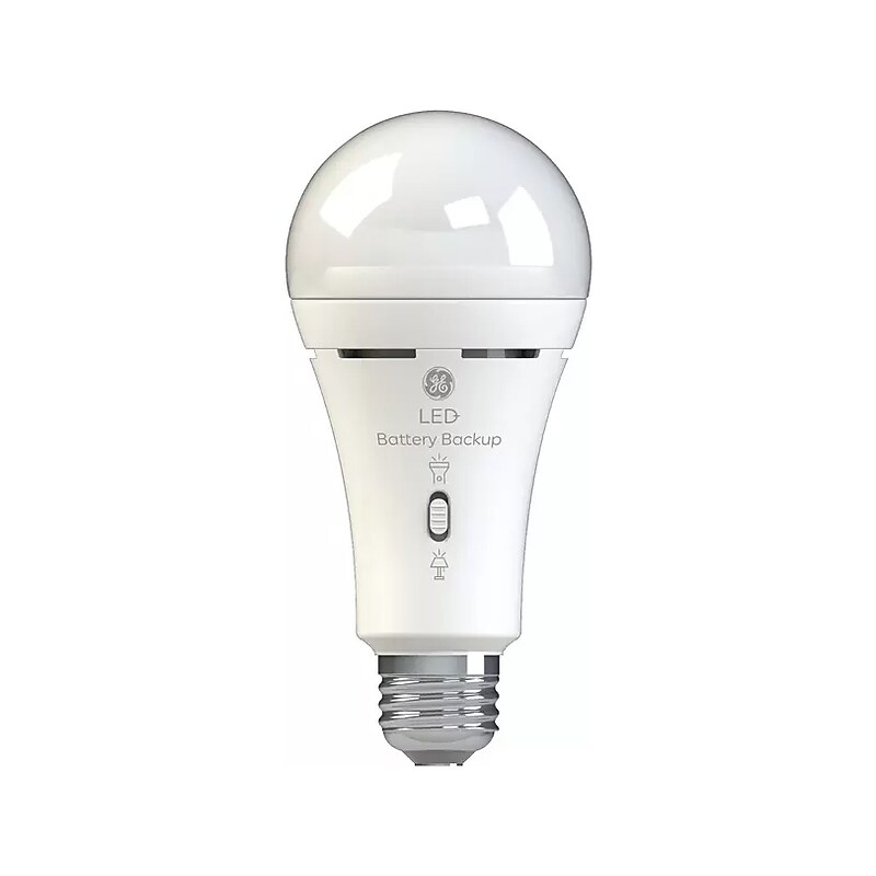 GE LED+ Battery Backup 8 Watt Soft White LED General-Purpose Bulb (93099986) image 1