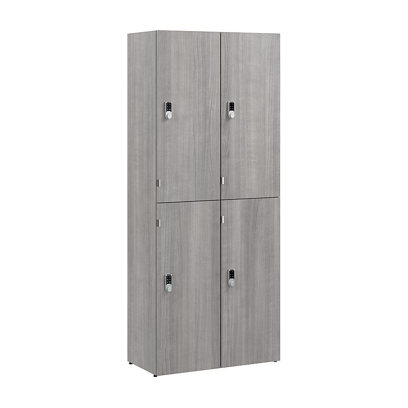 Bush Business Furniture Assure 72"H 2-Tier Platinum Gray Storage Lockers (AUS130PGK) image 1