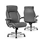 La-Z-Boy Meyer Ergonomic Bonded Leather Swivel Executive Chair, Gray (60082-GRY)~#|#~4980B24D-18D9-4163-B3EB8091D549A409_sc7