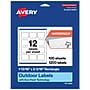Avery Waterproof Rectangle Laser Multipurpose Labels, 1-13/16" x 2-3/16", White, 1200/Box (19479399287)~#|#~49889D8A-8C7A-4759-917CED97E67AAFD0_sc7