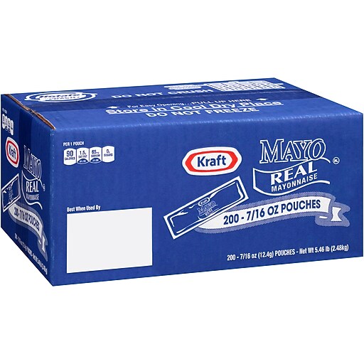 Kraft Mayonnaise, 0.44 oz, 200/Box (22001118) Staples