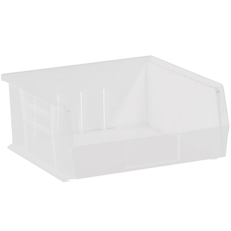 BOX 10 7/8" x 11" x 5" Plastic Stack and Hang Bin Box, Clear image 1