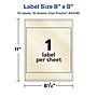 Avery Pearlized Ivory Square Multipurpose Labels, 8" x 8", Ivory, 10/Pack (94108)~#|#~49943208-22D5-41D0-A41357E620B66F83_sc7