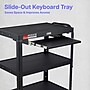 Luxor LEADER XL 3-Shelf Adjustable Media Utility Cart with Pullout Keyboard Shelf, Black (AVJ42XLKB)~#|#~49947CDB-327E-4958-A83E5FD1E6F70872_sc7