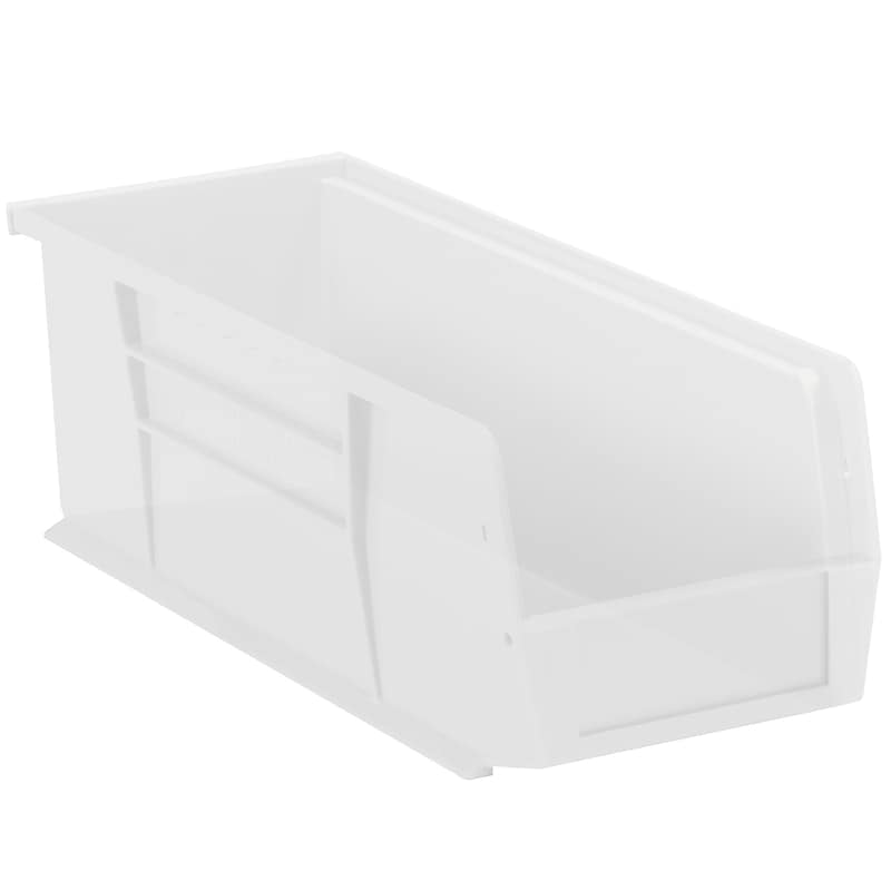 BOX 10 7/8" x 4 1/8" x 4" Plastic Stack and Hang Bin Box, Clear image 1