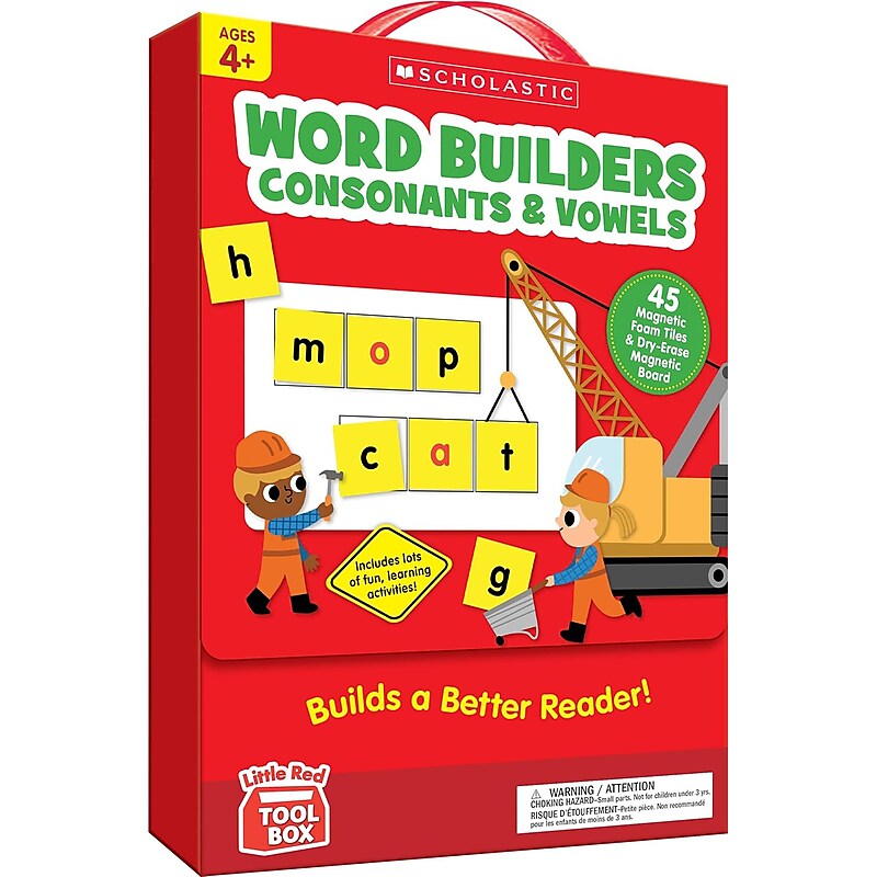 Scholastic Teaching Solutions Little Red Tool Box: Word Builders Phonics Tiles: Consonants & Vowels (SC-9781546156048) image 1