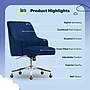 Serta Scarlett Ergonomic Velvet Swivel Computer and Desk Chair, Midnight Blue (CCHR10011C)~#|#~499BD3A0-E62E-4242-AEE323F006014BCC_sc7