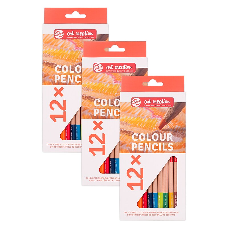 Talens Art Creation Professional Colored Pencils, Assorted Colors, 12/Set, 3 Sets/Bundle (TLN9028012M-3) image 1