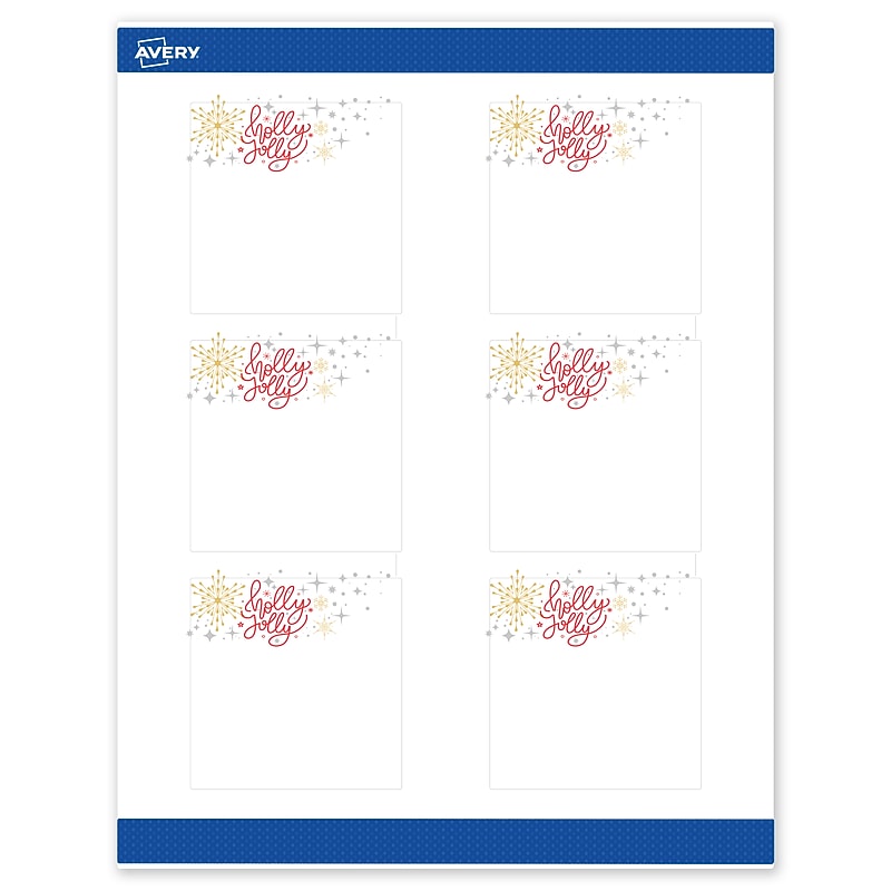 Avery Square Multipurpose Labels, 3" x 3", White, 60/Pack (19479370423) image 1