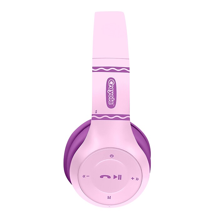 Crayola Boost Active Wireless Over-Ear Headphones, Bluetooth, Pink