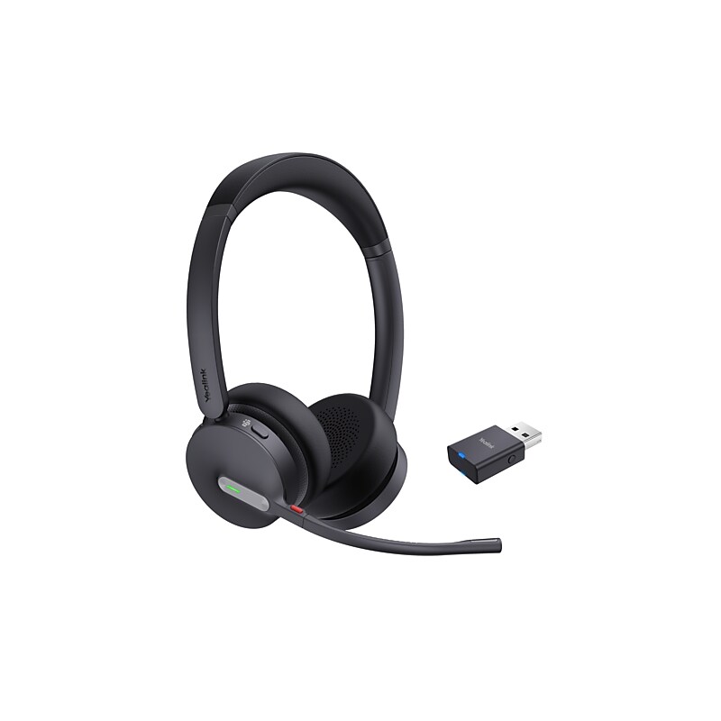 Yealink WH64 Hybrid Dual Wireless Noise Canceling Bluetooth Stereo Headset, USB-A & USB-C, MT Certified (1208685) image 1