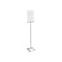 Azar Sign Holder, 12" x 62.5", Vertical, Freestanding, Clear/Silver, Acrylic (300868)~#|#~49AC5BB4-42B0-428D-8A7C82758360AC51_sc7