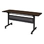 Regency Kobe Flip Top 60"W x 24"D Rectangular Training Room Table, Laminate, With Wheels, Neo Walnut (MKFTM6024NW)~#|#~49B05B77-5D60-4D34-A0356CC346C2CEDD_sc7