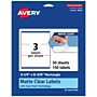 Avery Laser/Inkjet Rectangle Multipurpose Labels, 3-1/4" x 8-3/8", Clear, 150/Box (94251)~#|#~49B1D7DF-1539-4E9F-B990F27048B3188F_sc7
