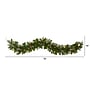 Nearly Natural Snow Tipped Artificial Christmas Garland with Berries, 6' (4464)~#|#~49C18F60-4058-4002-82BFC7871FBB23CD_sc7
