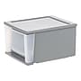 Iris Stackable Storage Drawer, Gray, 3/Pack (500163)~#|#~49C493AC-C88C-43D1-822B8C4175A0AC8E_sc7
