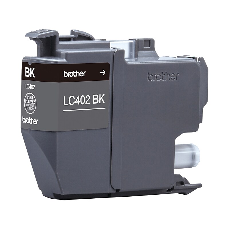 Brother LC402 Black Standard Yield Ink Cartridge, Prints Up to 550 Pages (LC402BKS) image 1