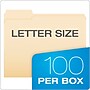 Pendaflex File Folder, 1-Tab, Left Position, Letter Size, Manila, 100/Box (R752 1/3-1)~#|#~49CD457B-5F0B-4454-BDB85014E1AFE8C3_sc7