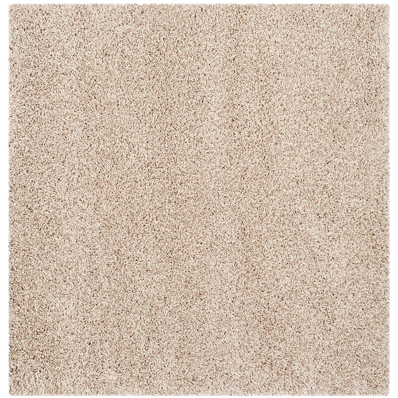 Safavieh California Shag 4' x 4' Square Machine Made Rug, Beige (SG151-1313-4SQ) image 1