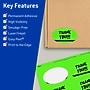Avery Laser/Inkjet Multipurpose Oval Labels, 2" x 3-1/3", Neon Green, 640/Box (94056)~#|#~49CF4463-E664-4111-9653DAF80E09C475_sc7