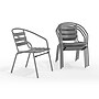 Flash Furniture Restaurant Patio Chair, Silver, 4 Pack (4TLH017C)~#|#~49D66025-CDCC-4883-BF7BB5CA5E942CAD_sc7