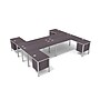 Boss Office Products Simple System 66"W L-Shaped Desk with Pedestal, Driftwood, 4/Set (SGSD018-202)~#|#~49DD1D89-6353-44DF-84E9FD40D24EE0EB_sc7
